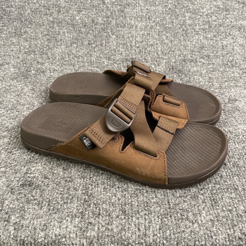 Chaco Lowdown Leather Slides Mens 8 Brown Otter Sport Sandal JCH108659Z